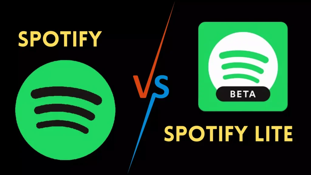 Spotify Vs Spotify Lite Comparison in an image